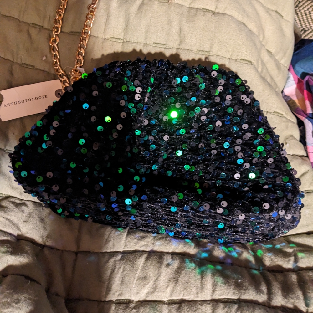 Anthropologie Sequin Clutch